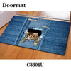 Kawaii Welcome Floor Mats Animal Cute Cat Dog Print