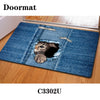 Kawaii Welcome Floor Mats Animal Cute Cat Dog Print