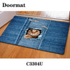 Kawaii Welcome Floor Mats Animal Cute Cat Dog Print