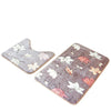 2PCS Bathroom Rug Mat Floor Carpet Set