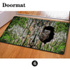 Cute Squirrel Parrot Owl Print Doormat Rug