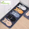 Kawaii Animal Cute Cat Print Bathroom Kitchen Rug