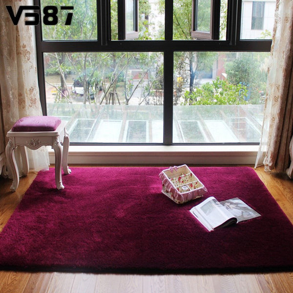 Anti-skid Floor Mat Plush Home Shaggy Area Rug Carpet