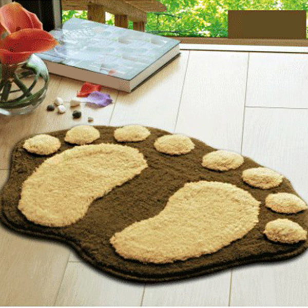 Footprints big feet Bathroom Mats Pad Rug