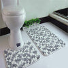 2pcs/Set Bathroom Pedestal Washable Floor Rugs