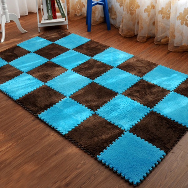 Kids Living Room Jigsaw Splice Puzzle Rug